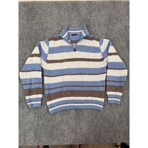 Vintage Sergio Tacchini Wool Sweater Quarter Zip Men's Large Mod Casual